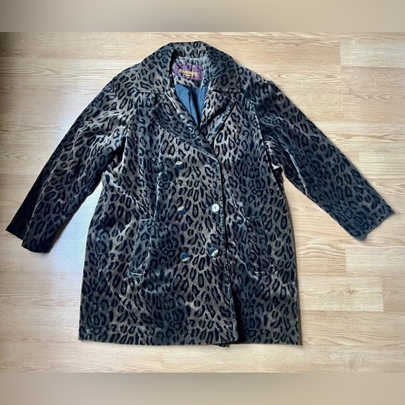 CHIVALRY Vintage De Ball Velvet Animal Print Coat 🐆🧥 - Picture 2 of 11